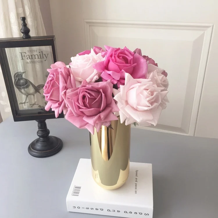 Dia 12cm big size hand feeling rose high quality creamy color artificial real touch luxurious table flower
Dia 12cm big size hand feeling rose high quality creamy color artificial real touch luxurious table flower
