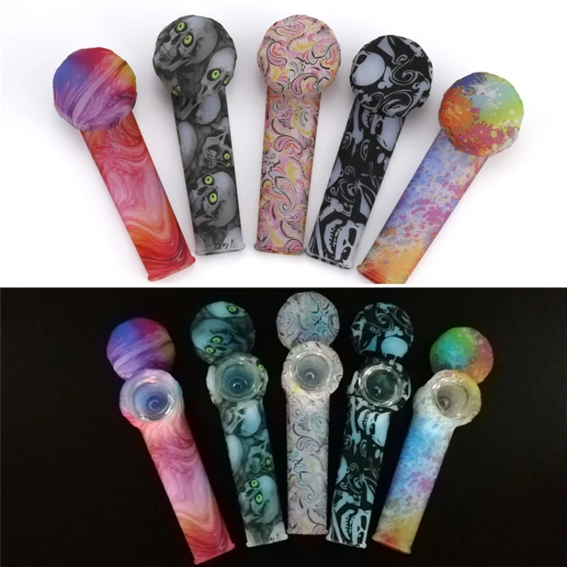 Creative Silicone Smoking Pipe Travel Tobacco Pipes Spoon Cigarette Tubes Herb Accessories Tobacco Fluorescence
Creative Silicone Smoking Pipe Travel Tobacco Pipes Spoon Cigarette Tubes Herb Accessories Tobacco Fluorescence