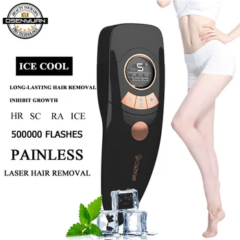

IPL Laser Epilator Women 500000 Pulsed ICE Cold Epilator Permanent Laser Bikini Trimmer Armpit Hair Removal Electric Depilador