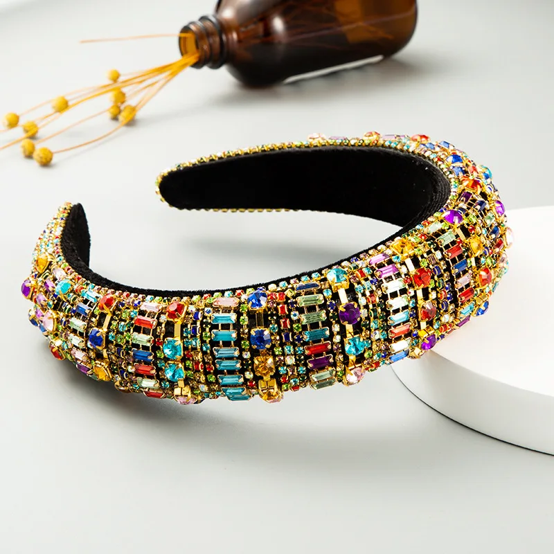 CN Colorful Sparkly Rhinestone Bejewled Padded Headband Hairband for Women Crystal Wide Thick Hair Hoop Hair Accessories
CN Colorful Sparkly Rhinestone Bejewled Padded Headband Hairband for Women Crystal Wide Thick Hair Hoop Hair Accessories