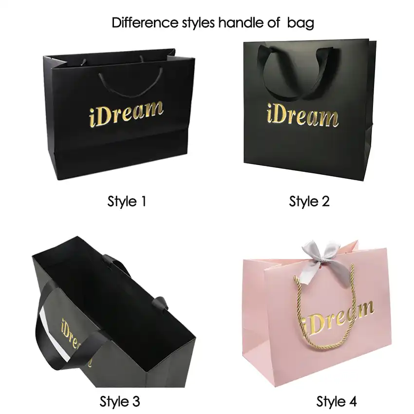 paper shopping bag, luxury custom printing paper gift bag with