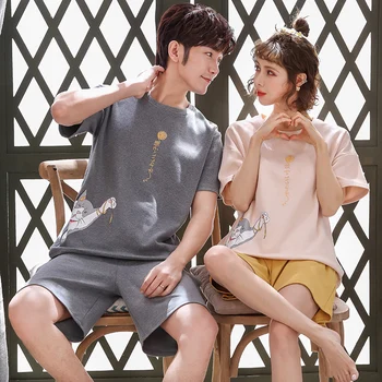 Lovers Cat Pyjamas Short-sleeve Mens Cotton Pajamas Cartoon Pajama Sets Casual Women Pyjamas Plus Size M-XXXL Pijamas Mujer
Lovers Cat Pyjamas Short-sleeve Mens Cotton Pajamas Cartoon Pajama Sets Casual Women Pyjamas Plus Size M-XXXL Pijamas Mujer