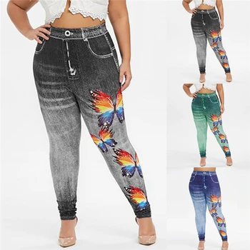 Butterfly Print Leggings Women Legging Imitation Cowboy Plus Size Leggins Elasticity Slim Cropped Pants
Butterfly Print Leggings Women Legging Imitation Cowboy Plus Size Leggins Elasticity Slim Cropped Pants