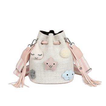 Women Straw Crossbody Handbags Fashion Messenger Bags Weave Tassels Shoulder Plush Stars Bucket Bags Lady Phone Purse
Women Straw Crossbody Handbags Fashion Messenger Bags Weave Tassels Shoulder Plush Stars Bucket Bags Lady Phone Purse