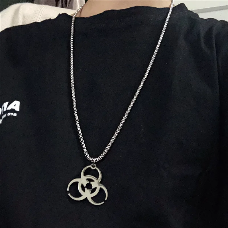 Модные titanium стали ожерелье уличный панк обувь для ночного клуба в стиле хип хоп