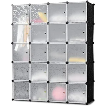 20 Cube Organizer Stackable Plastic Cube Storage Shelves Design Multifunctional Modular Closet Cabinet with Hanging Rod
20 Cube Organizer Stackable Plastic Cube Storage Shelves Design Multifunctional Modular Closet Cabinet with Hanging Rod