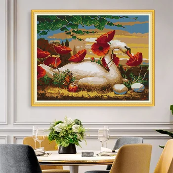 Joy Sunday Swan Stamped Counted Cross Stitch Kits For Beginners 11CT Needlecrafts Home Decor Gift 60X50cm 
Joy Sunday Swan Stamped Counted Cross Stitch Kits For Beginners 11CT Needlecrafts Home Decor Gift 60X50cm