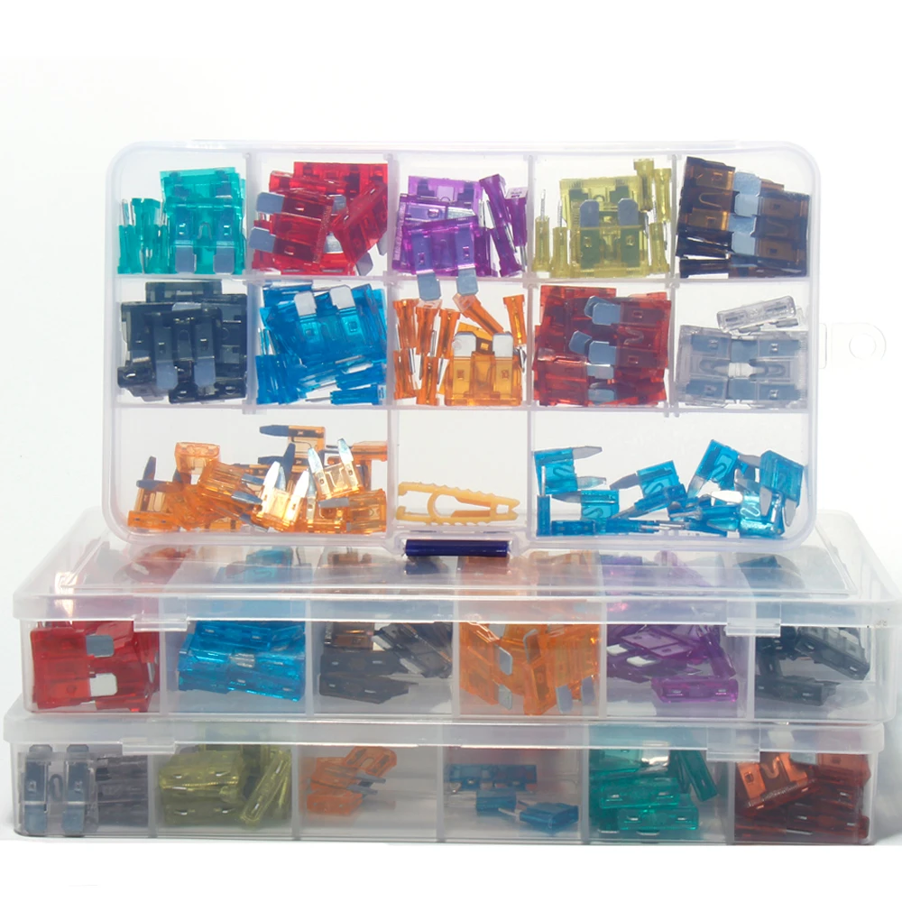 Blade Car Fuse Assortment Set for Auto Truck 1A 3A 5A 7.5A 10A 15A 20A 25A 30A 40A with Box Clip Vehicle Boat SUV resistors
Blade Car Fuse Assortment Set for Auto Truck 1A 3A 5A 7.5A 10A 15A 20A 25A 30A 40A with Box Clip Vehicle Boat SUV resistors