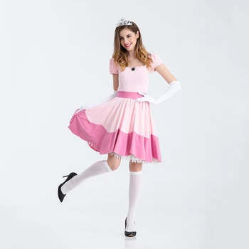 Deluxe Adult Princess Peach Costume Women Princess Peach Super Mario Bros Party Cosplay Halloween Carnival Costumes 
Deluxe Adult Princess Peach Costume Women Princess Peach Super Mario Bros Party Cosplay Halloween Carnival Costumes