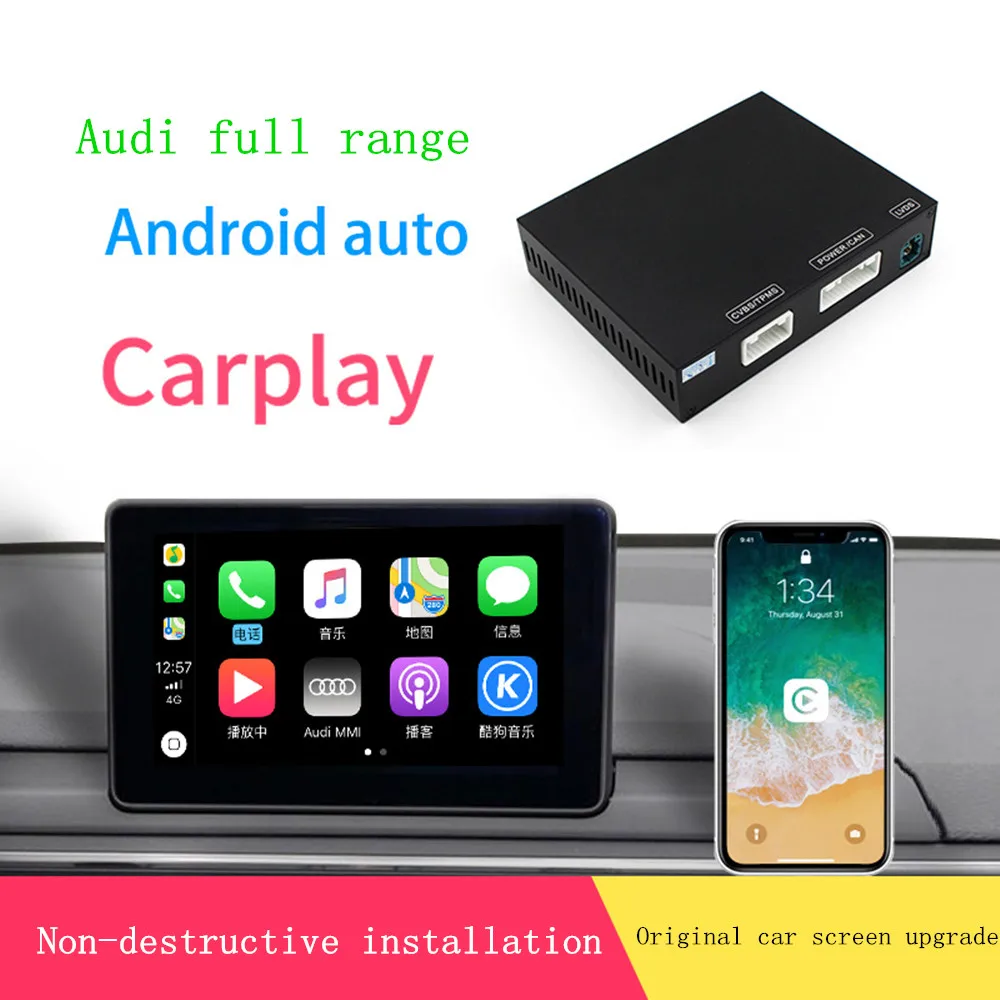 Apple Carplay Mirror Link Android Phone Carlife for Audi All Series A3 A4 A5 A6 A8 Q3 Q5 Q7 Original Car Screen Upgrade Adapter
Apple Carplay Mirror Link Android Phone Carlife for Audi All Series A3 A4 A5 A6 A8 Q3 Q5 Q7 Original Car Screen Upgrade Adapter