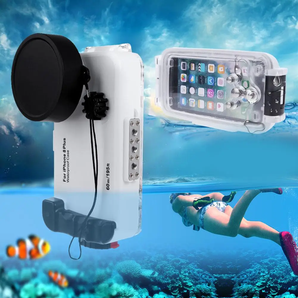 ALLOET Underwater 60m/195FT Diving Explosion-proof Case For iPhone 8 Plus IPX8 Waterproof Phone Camera Lens Cover Cases For i8P
ALLOET Underwater 60m/195FT Diving Explosion-proof Case For iPhone 8 Plus IPX8 Waterproof Phone Camera Lens Cover Cases For i8P