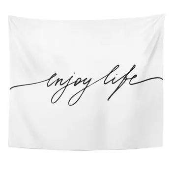 Label Phrase Lettering Text Quote Enjoy Life Handwritten Black Tapestry Home Decor Wall Hanging for Living Room Bedroom Dorm 50
Label Phrase Lettering Text Quote Enjoy Life Handwritten Black Tapestry Home Decor Wall Hanging for Living Room Bedroom Dorm 50