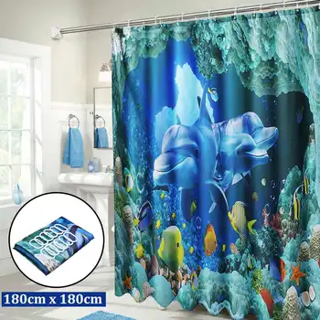 3D Undersea World Shower Curtain Mat Set Waterproof Bathroom Curtains Bath Mats Toilet Seat Covers Non Slip Floor Rug Carpets
3D Undersea World Shower Curtain Mat Set Waterproof Bathroom Curtains Bath Mats Toilet Seat Covers Non Slip Floor Rug Carpets