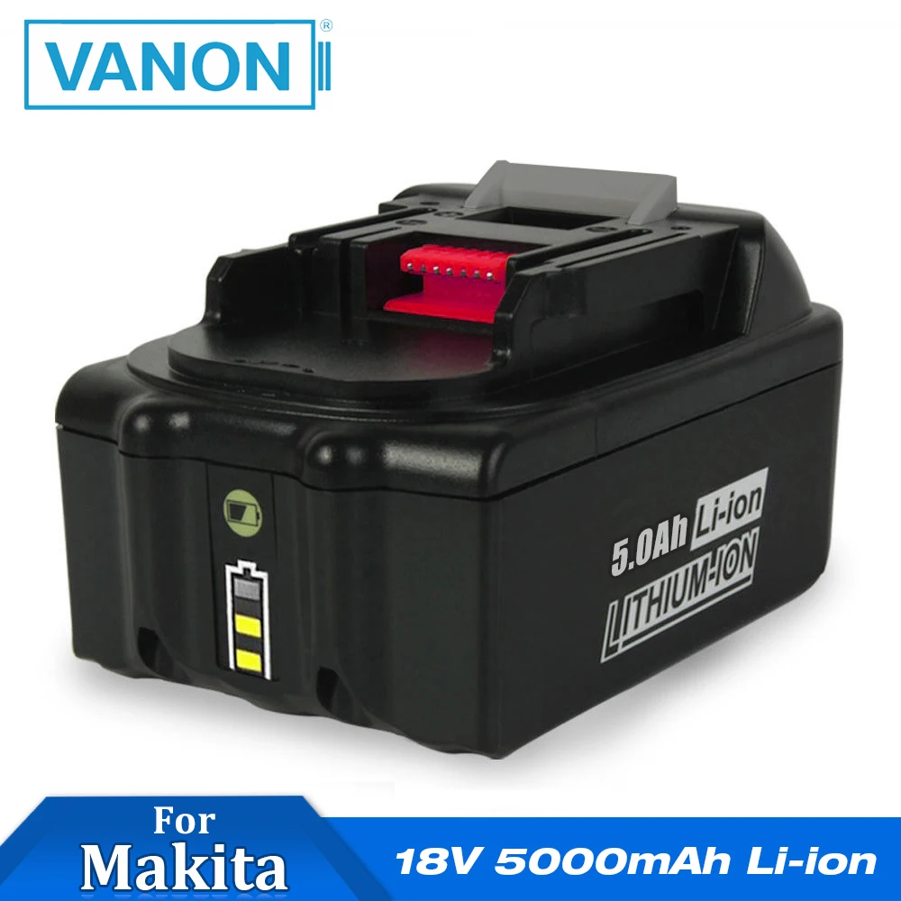 Фото Сменный аккумулятор VANON для Makita li ion 18 в BL1850B 5000 мач 5 0 ач - купить