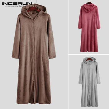 INCERUN Men Fleece Sleep Robes Hooded Solid Color Zipper Long Sleeve Comfortable Homewear Bathrobes Leisure Warm Nightgowns Men
INCERUN Men Fleece Sleep Robes Hooded Solid Color Zipper Long Sleeve Comfortable Homewear Bathrobes Leisure Warm Nightgowns Men