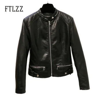 Fashion Women Short Leather Jacket 2019 New Spring Autumn Ladies Slim Stand-up Neck Punk Style Black Moto Pu Jackets Coat
Fashion Women Short Leather Jacket 2019 New Spring Autumn Ladies Slim Stand-up Neck Punk Style Black Moto Pu Jackets Coat