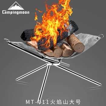 Outdoor light stainless steel folding grill with a large fire burning stove
Outdoor light stainless steel folding grill with a large fire burning stove