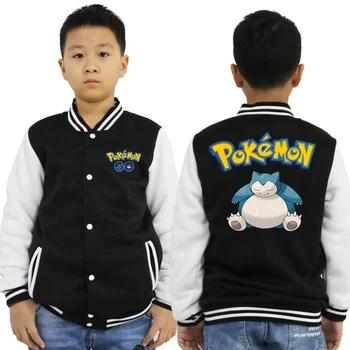 Pokemon Jacket for Boys Girls Children Snorlax Baseball Clothing Slim Fit Jacket Eevee Sportswear Squirtle Tops for Children 
Pokemon Jacket for Boys Girls Children Snorlax Baseball Clothing Slim Fit Jacket Eevee Sportswear Squirtle Tops for Children