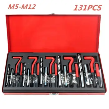 131PCS Professtional Stripped Damaged Thread Rethread Repair Kit HSS Drill Helicoil Metric Set Heli Coil Tap Insert Case
131PCS Professtional Stripped Damaged Thread Rethread Repair Kit HSS Drill Helicoil Metric Set Heli Coil Tap Insert Case