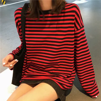 fashion Women Striped Oversize Tshirt autumn new Short Sleeve Loose T-shirts Female Casual Tops korean Clothes Streetwear Tees
fashion Women Striped Oversize Tshirt autumn new Short Sleeve Loose T-shirts Female Casual Tops korean Clothes Streetwear Tees