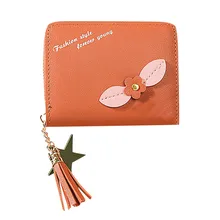 Aplikacja kształt motyla kwiatowy frędzel torebka dla kobiet portmonetka posiadacz karty Rfid długi portfel portmonetka kobiety Id etui na karty(China)