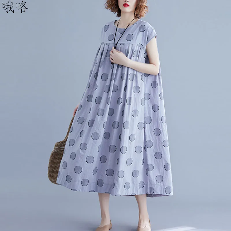 2020 Summer For Women Polka Dot Dress Plus Size Sundress Cotton And Art Print A-Line Female Oversized Ladies Shirt Dress 4XL 5XL
2020 Summer For Women Polka Dot Dress Plus Size Sundress Cotton And Art Print A-Line Female Oversized Ladies Shirt Dress 4XL 5XL