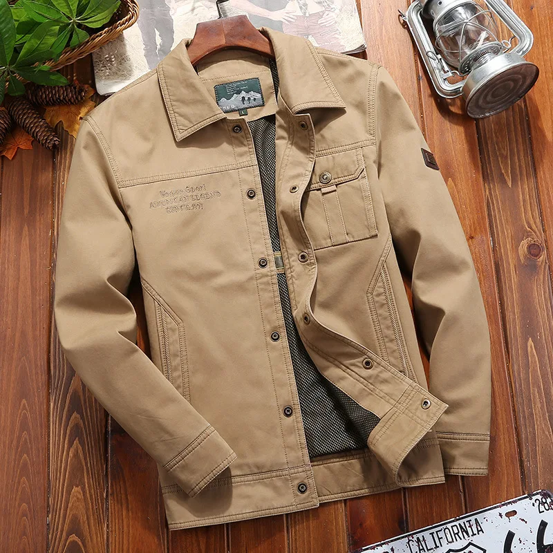 Spring And Autumn Men Casual Workwear Pure Cotton Jacket Men's Middle-aged Tops Dad Large Size Loose-Fit Coat 6630-
Spring And Autumn Men Casual Workwear Pure Cotton Jacket Men's Middle-aged Tops Dad Large Size Loose-Fit Coat 6630-