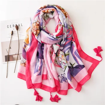 2020 Fashion Autumn and winter Women Cotton and linen Multicolor Shawl Print blanket scarf lady Seaside beach Tassels silk Scarf 
2020 Fashion Autumn and winter Women Cotton and linen Multicolor Shawl Print blanket scarf lady Seaside beach Tassels silk Scarf