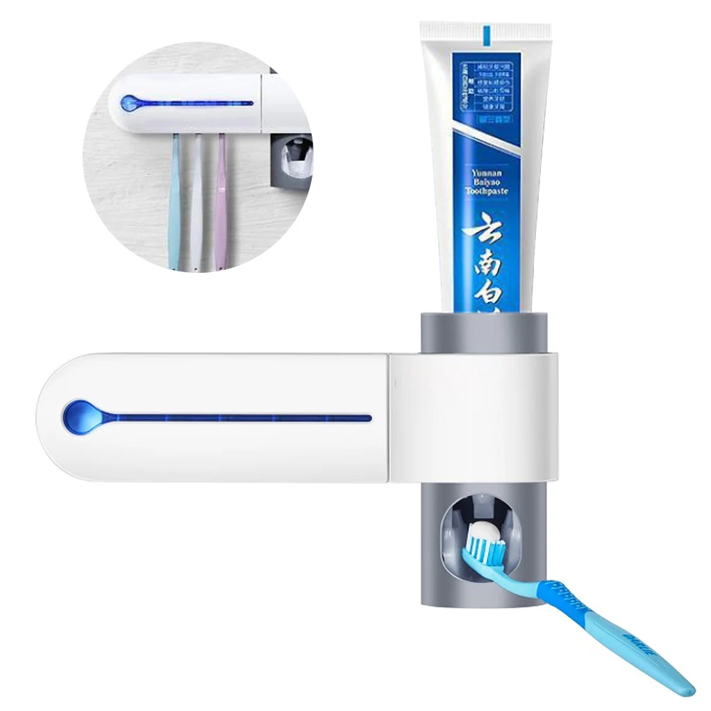 Multifuncional Toothpaste Squeezer UV Light Automatic Toothpaste Dispenser Plastic Storage Holder Bathroom Accessories Sets
Multifuncional Toothpaste Squeezer UV Light Automatic Toothpaste Dispenser Plastic Storage Holder Bathroom Accessories Sets