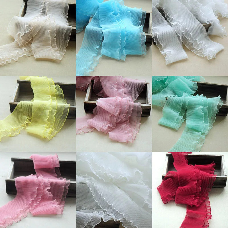 Double-layer Pleated Mesh Ruffled Stretch Lace DIY Ladies Doll Clothes Cuff Neckline Skirt Lengthening Sewing Material Supply
Double-layer Pleated Mesh Ruffled Stretch Lace DIY Ladies Doll Clothes Cuff Neckline Skirt Lengthening Sewing Material Supply