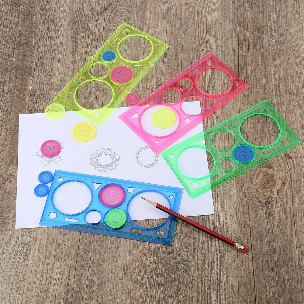 1pc Multifunctional Spirograph Geometric Ruler Drafting Tools Learning Drawing Tool Plastic Ruler School Stationery supplies
1pc Multifunctional Spirograph Geometric Ruler Drafting Tools Learning Drawing Tool Plastic Ruler School Stationery supplies