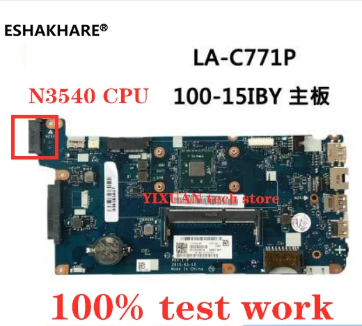 LA C771P материнская плата для Lenovo 100 15IBY b50 10 ноутбука с процессором intel