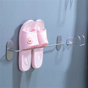 Bathroom Slippers Rack Stainless Steel Towel Holder Nail-free Adhesive Wall Hanging Shoes Hager Organiser Rack Home Organization
Bathroom Slippers Rack Stainless Steel Towel Holder Nail-free Adhesive Wall Hanging Shoes Hager Organiser Rack Home Organization