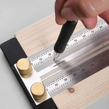 Ultra Precision Marking Ruler Woodworking Scribing Angle Measuring Ruler for Builders Craftsmen FAS6
Ultra Precision Marking Ruler Woodworking Scribing Angle Measuring Ruler for Builders Craftsmen FAS6