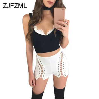 Sexy Club Hollow Out Cross Lace Up Shorts Women High Waist Black White Skinny Shorts Parties Ladies Plus Size Bandage Mini Short
Sexy Club Hollow Out Cross Lace Up Shorts Women High Waist Black White Skinny Shorts Parties Ladies Plus Size Bandage Mini Short