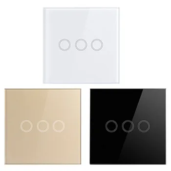 EU Smart Wifi Light Wall Switch Touch Remote Controller For Alexa Home Smart Switch 3 Gang Smart Switch Wall Light Switch
EU Smart Wifi Light Wall Switch Touch Remote Controller For Alexa Home Smart Switch 3 Gang Smart Switch Wall Light Switch