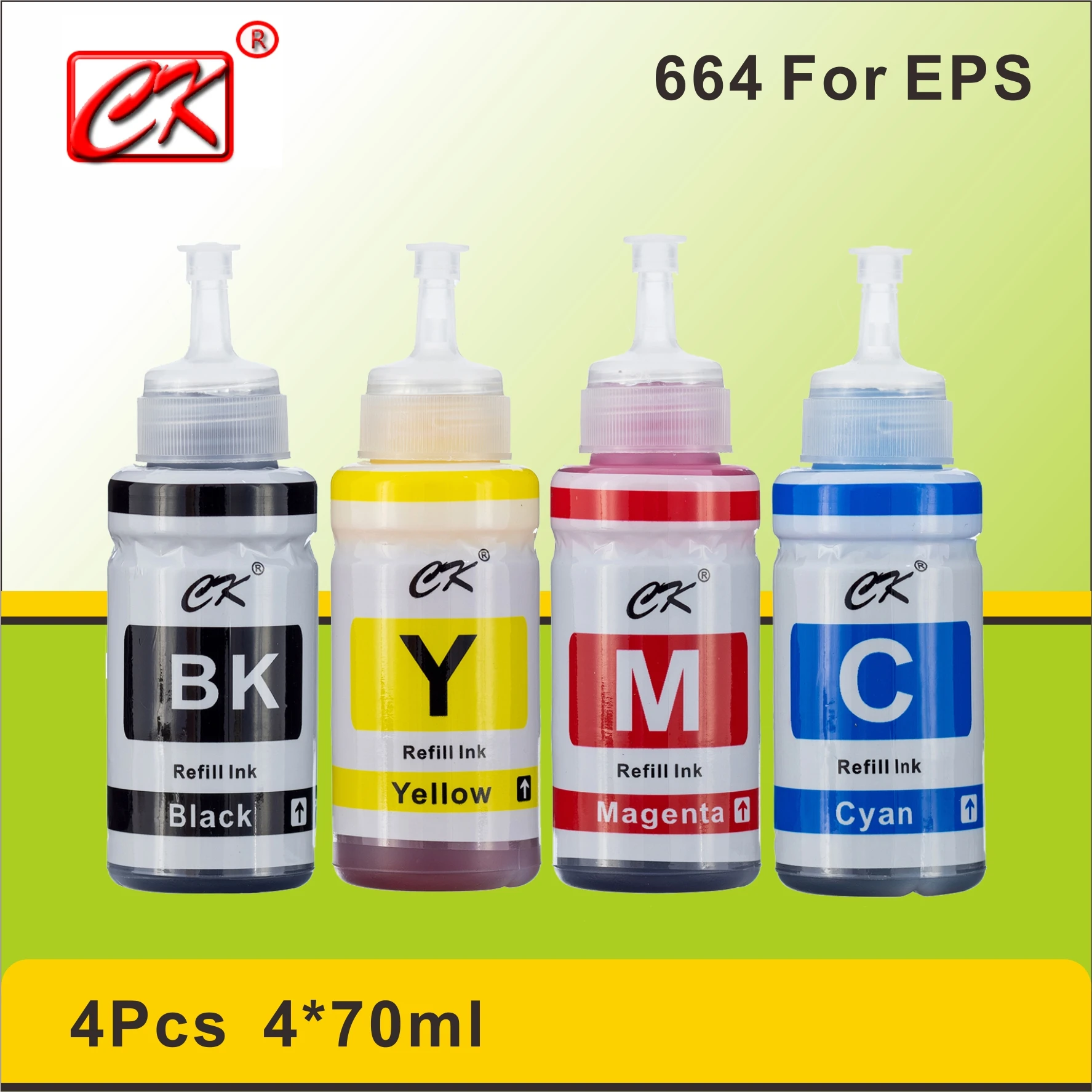 CK 4 цвета * 70 мл набор чернил для принтера Epson L100 L110 L132 L200 L210 L222 L300 L362 L366 L550 L555 L566 |