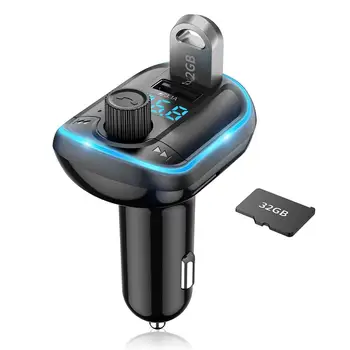 Car FM Transmitter Bluetooth 5.0 FM Radio Modulator Car Kit 3.1A USB Car Charger Handsfree Wireless Aux Audio MP3 Player
Car FM Transmitter Bluetooth 5.0 FM Radio Modulator Car Kit 3.1A USB Car Charger Handsfree Wireless Aux Audio MP3 Player