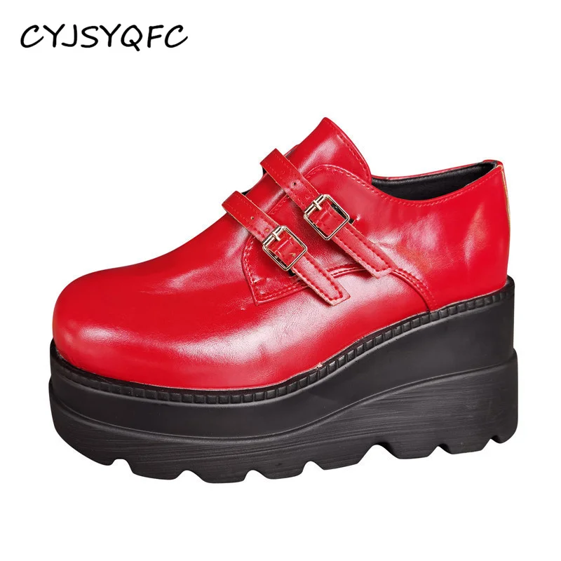 CYJSYQFC Brand Punk High Wedge Buckle Autumn Women Pumps Black Thick Bottom Platform Casual Shoes Sweet Cosplay Lolita Mary Jane
CYJSYQFC Brand Punk High Wedge Buckle Autumn Women Pumps Black Thick Bottom Platform Casual Shoes Sweet Cosplay Lolita Mary Jane