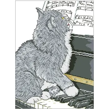 Piano cat patterns Counted Cross Stitch 11CT 14CT 18CT DIY Chinese Cross Stitch Kits Embroidery Needlework Sets
Piano cat patterns Counted Cross Stitch 11CT 14CT 18CT DIY Chinese Cross Stitch Kits Embroidery Needlework Sets