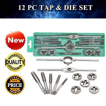 12/20 pcs M6-M12/M3-M12 Metric Tap with 5pcs Die and Adjustable Tap Wrench Nut Bolt Alloy Metal Hand Tools
12/20 pcs M6-M12/M3-M12 Metric Tap with 5pcs Die and Adjustable Tap Wrench Nut Bolt Alloy Metal Hand Tools