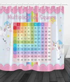 Cartoon Unicorn Kids Multiplication Square Waterproof Fabric Shower Curtain Set 3D High-Definition Printing Does Not Fade 12
Cartoon Unicorn Kids Multiplication Square Waterproof Fabric Shower Curtain Set 3D High-Definition Printing Does Not Fade 12