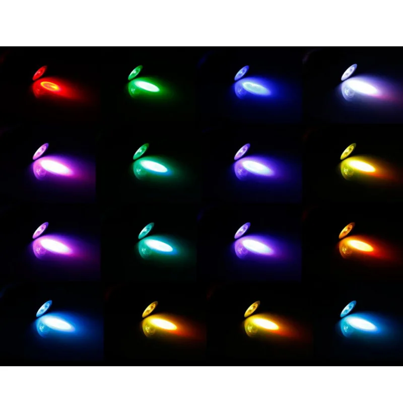 LED Downlight RGB Recessed Lamp Round 3W Remote Control Lighting AC 110V 220V Spot Light Bar Living Room