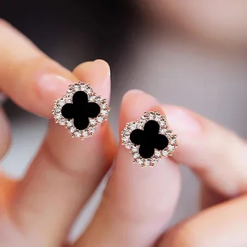 925 Silver Korean-style Versitile Fashion Ear Stud Female Clover Classic Style Simple Elegant Hot Selling Ear Stud fang min 
925 Silver Korean-style Versitile Fashion Ear Stud Female Clover Classic Style Simple Elegant Hot Selling Ear Stud fang min