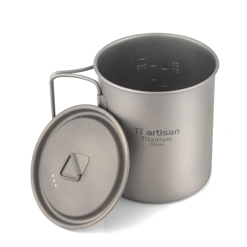 Tiartisan Ultralight Titanium Mug Portable Camping Picnic Water Cup Mug with Foldable Handle 300ml / 350ml / 550ml / 650ml
Tiartisan Ultralight Titanium Mug Portable Camping Picnic Water Cup Mug with Foldable Handle 300ml / 350ml / 550ml / 650ml