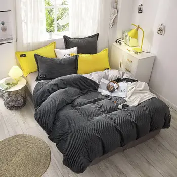YanTing Corduroy Duvet Cover Set Include Flat Sheet And Pillowcase Twin Full Queen Size Flannel Home Textile Warm Soft On Winter
YanTing Corduroy Duvet Cover Set Include Flat Sheet And Pillowcase Twin Full Queen Size Flannel Home Textile Warm Soft On Winter