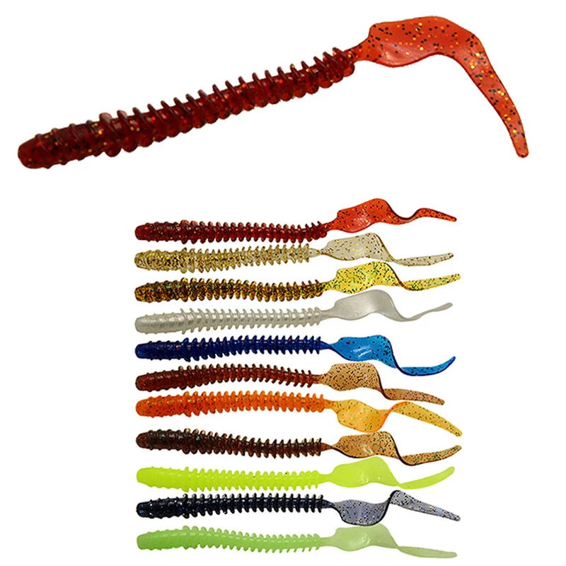 1Pcs Jig Wobbler Worm soft bait 12.2cm 2.6g Fishing Lures Spiral Long Tail Swimbaits Artificial Rubber baits Bass Fishing Tackle
1Pcs Jig Wobbler Worm soft bait 12.2cm 2.6g Fishing Lures Spiral Long Tail Swimbaits Artificial Rubber baits Bass Fishing Tackle