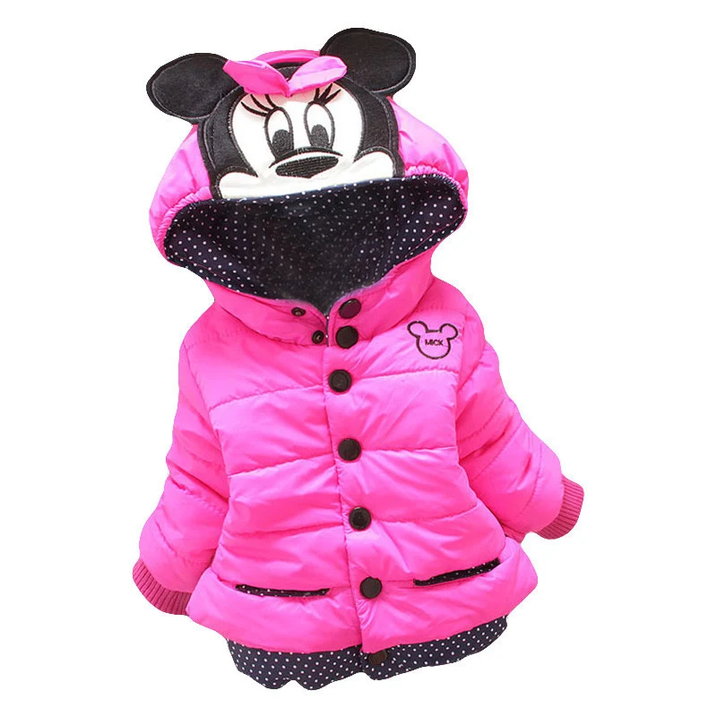 Куртка для маленьких девочек осенне-зимняя куртка зимнее пальто с Минни детская