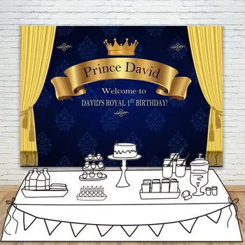 Custom Royal Prince Backdrop King Gold Curtain Background Baby Shower Happy Birthday Party Cake Dessert Table Decoation Banner
Custom Royal Prince Backdrop King Gold Curtain Background Baby Shower Happy Birthday Party Cake Dessert Table Decoation Banner