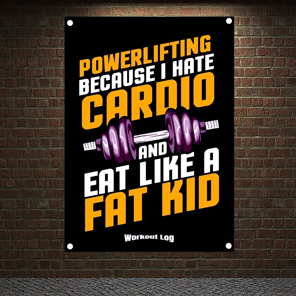 POWERLIFTING BECAUSE I HATE CARDIO AND EAT LIKE A FAT KID Exercise Fitness Banners Flags Sports Inspirational Posters Gym Decor
POWERLIFTING BECAUSE I HATE CARDIO AND EAT LIKE A FAT KID Exercise Fitness Banners Flags Sports Inspirational Posters Gym Decor